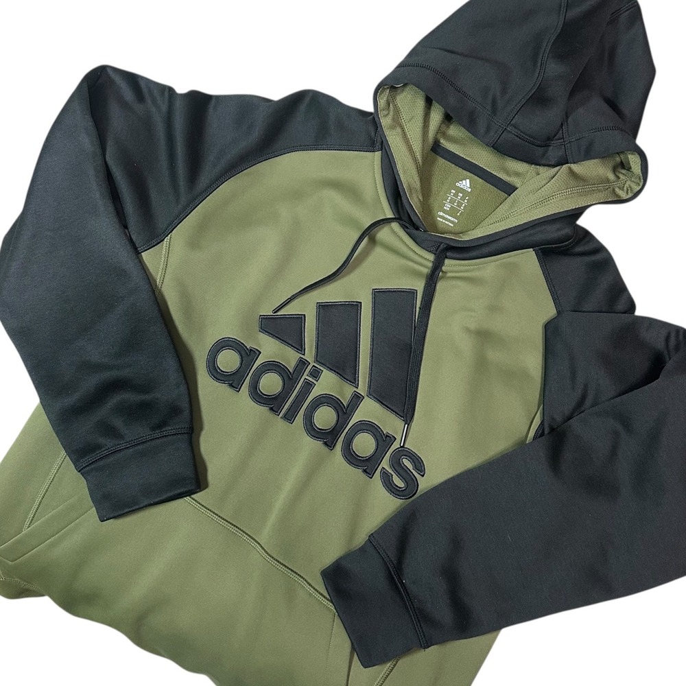 Adidas Hoodie Mens Medium Green NWOT Climawarm Activewear Performance Basketball